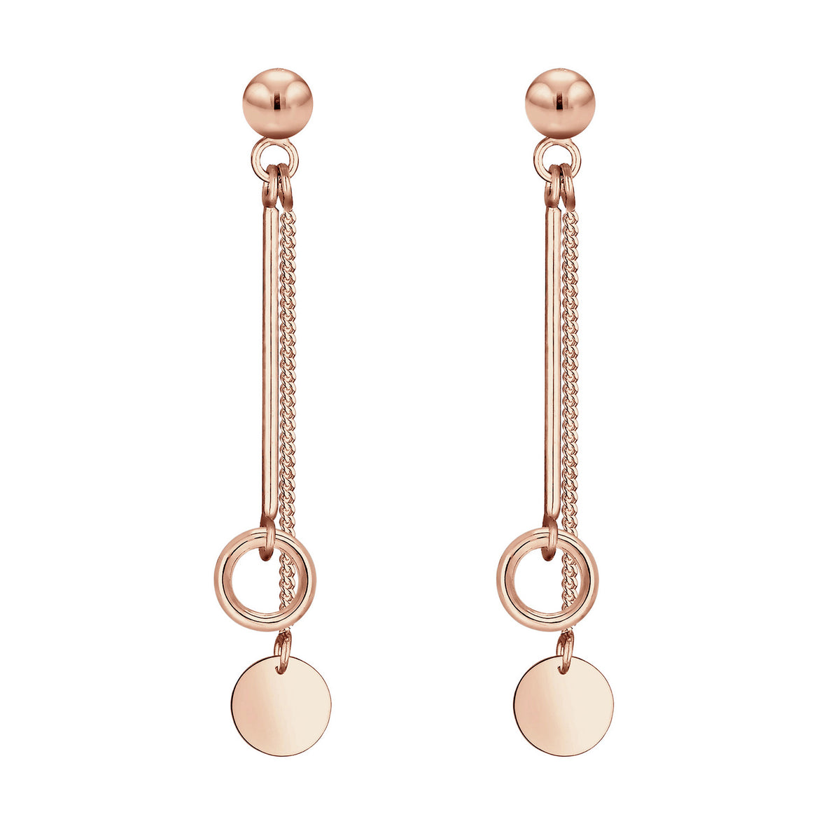 Roségold - Elli | Ohrhänger Ear Chain | 925 Sterling Silber Rosegold