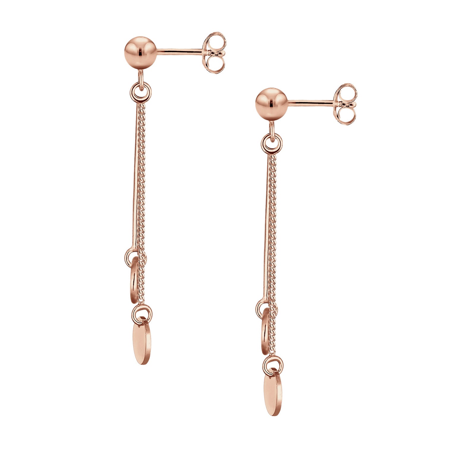 Roségold - Elli | Ohrhänger Ear Chain | 925 Sterling Silber Rosegold