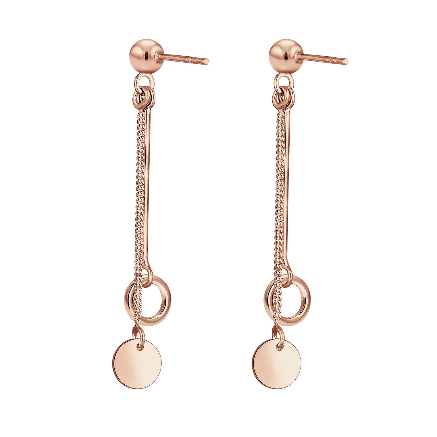 Roségold - Elli | Ohrhänger Ear Chain | 925 Sterling Silber Rosegold