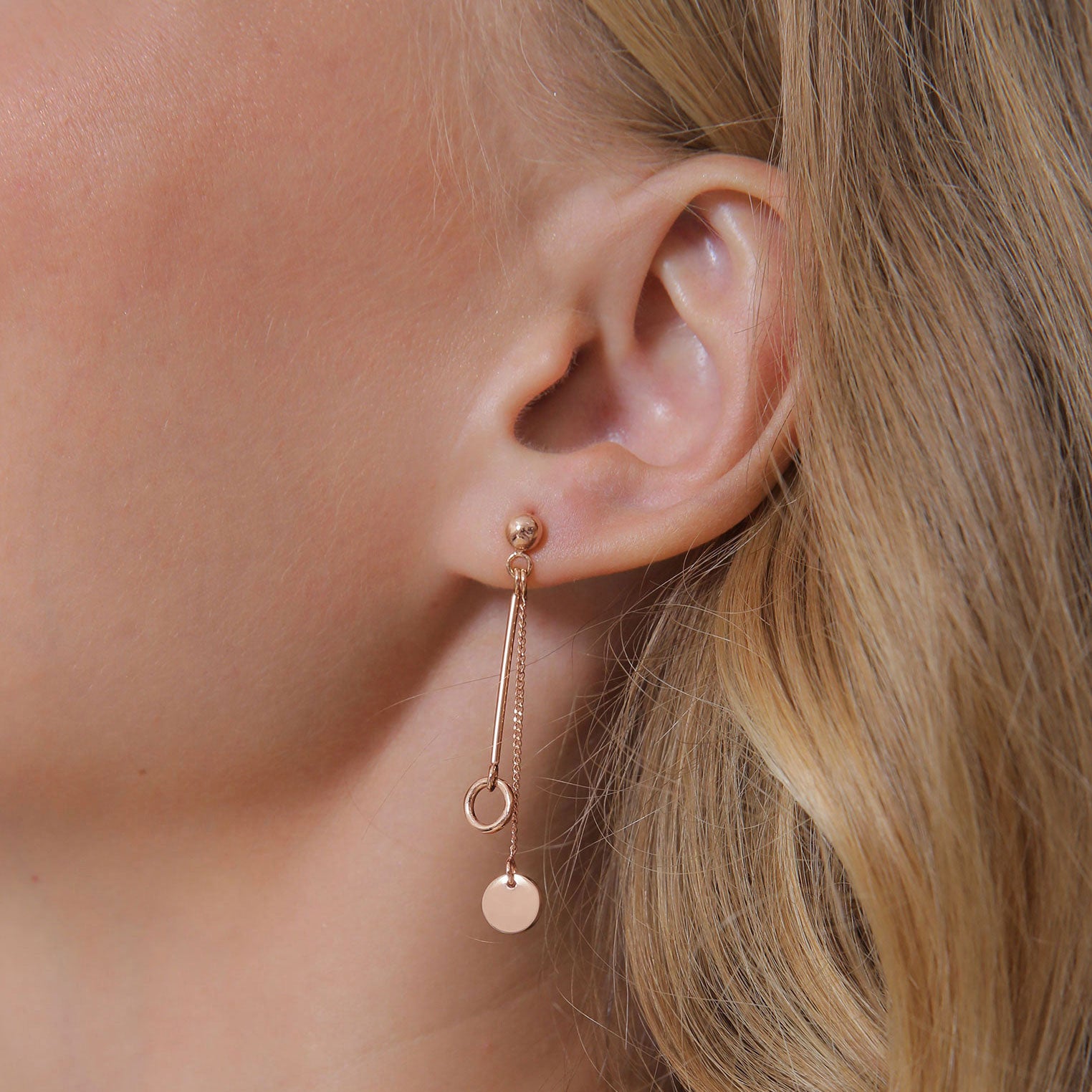 Roségold - Elli | Ohrhänger Ear Chain | 925 Sterling Silber Rosegold