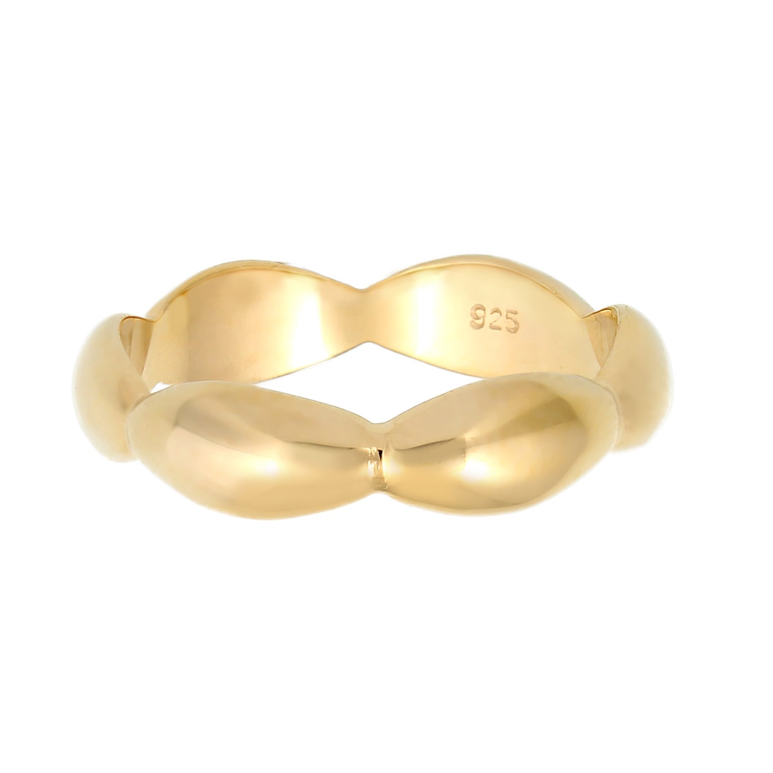 Gold - Elli | Ring Kugel | 925 Sterling Silber vergoldet