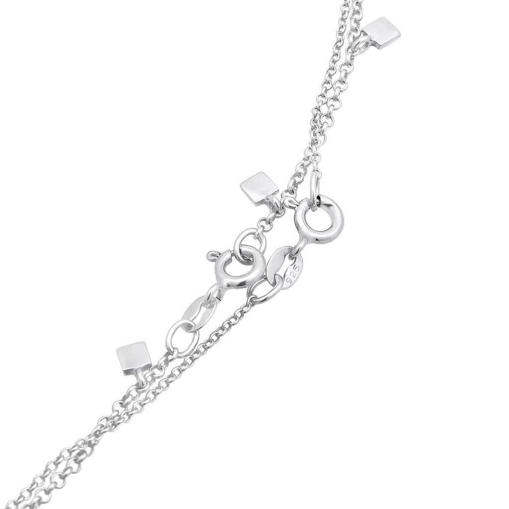 Silber - Elli | Layer-Choker Plättchen | 925 Sterling Silber