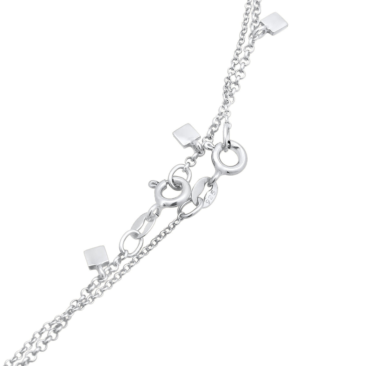 Silber - Elli | Layer-Choker Plättchen | 925 Sterling Silber