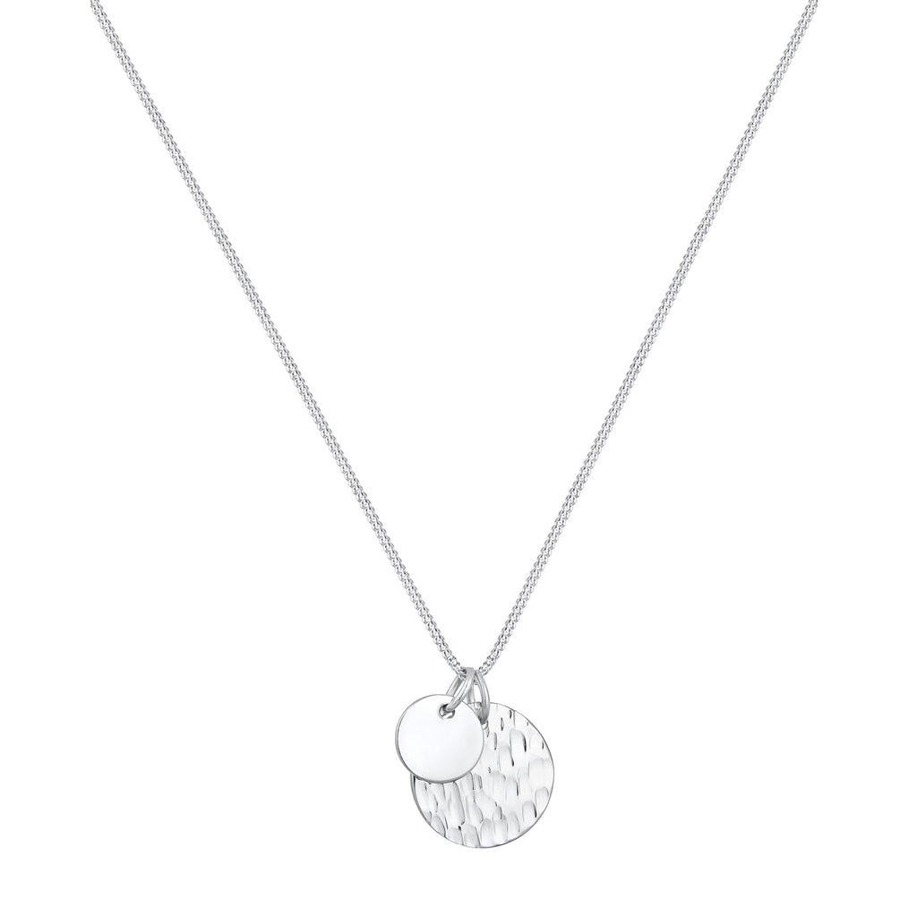 Silber - Elli | Halskette Plättchen Organic | 925 Sterling Silber