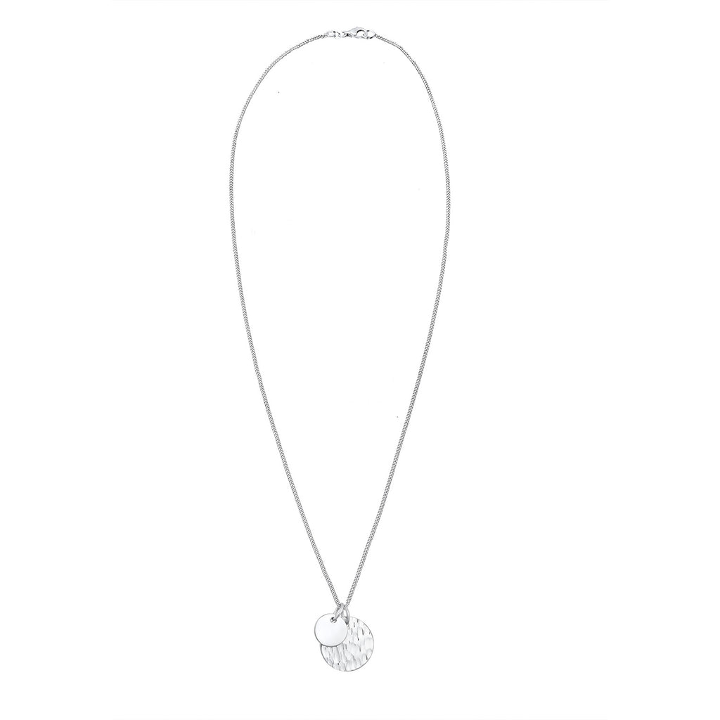 Silber - Elli | Halskette Plättchen Organic | 925 Sterling Silber