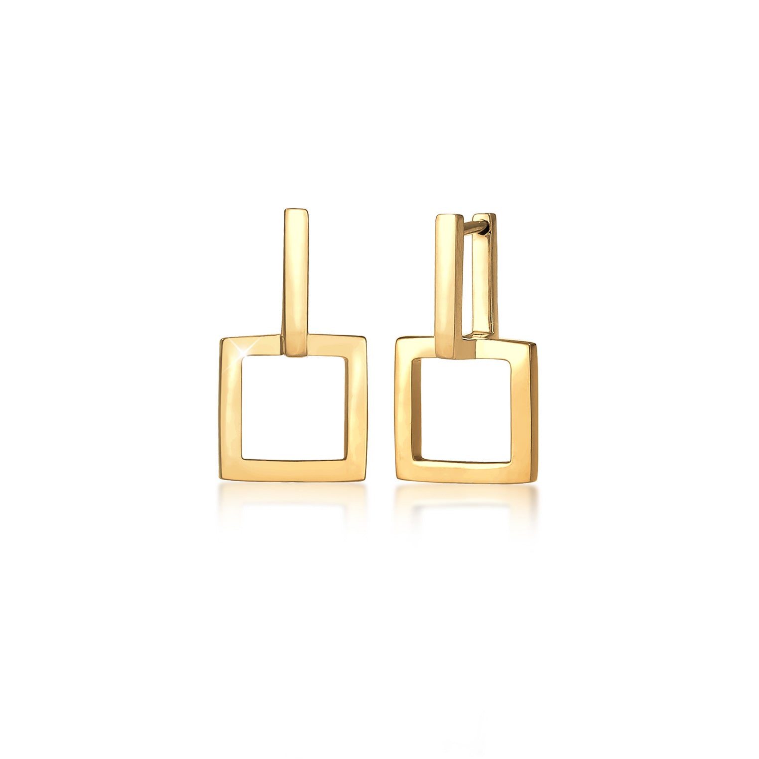 Gold - Elli | Ohrstecker Geo | 925 Sterling Silber vergoldet