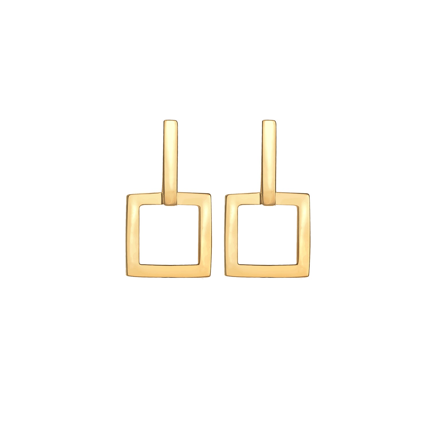 Gold - Elli | Ohrstecker Geo | 925 Sterling Silber vergoldet