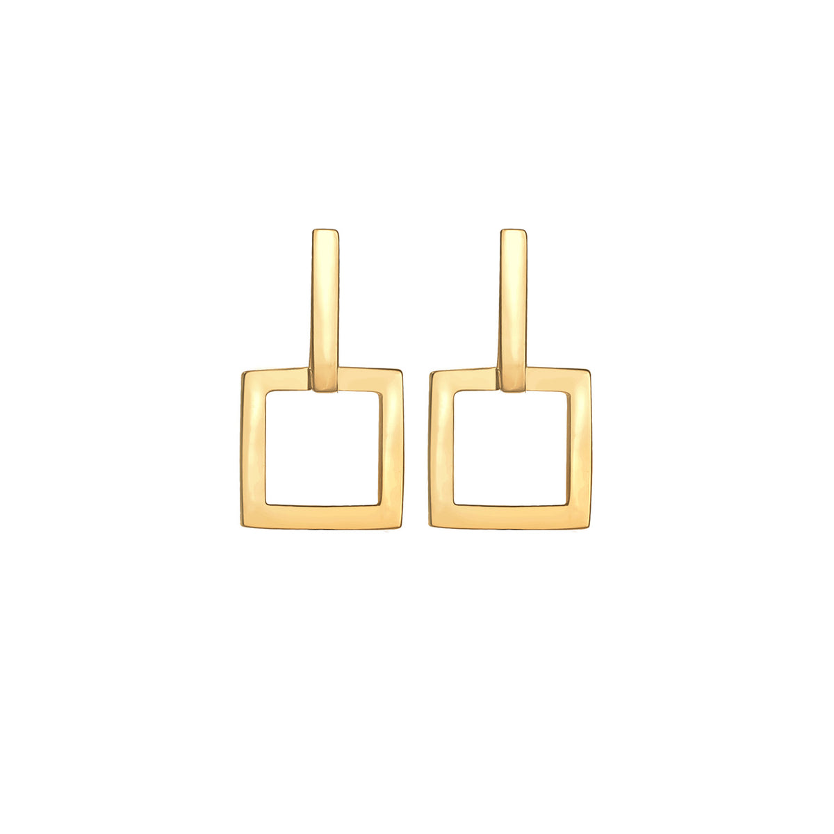 Gold - Elli | Ohrstecker Geo | 925 Sterling Silber vergoldet