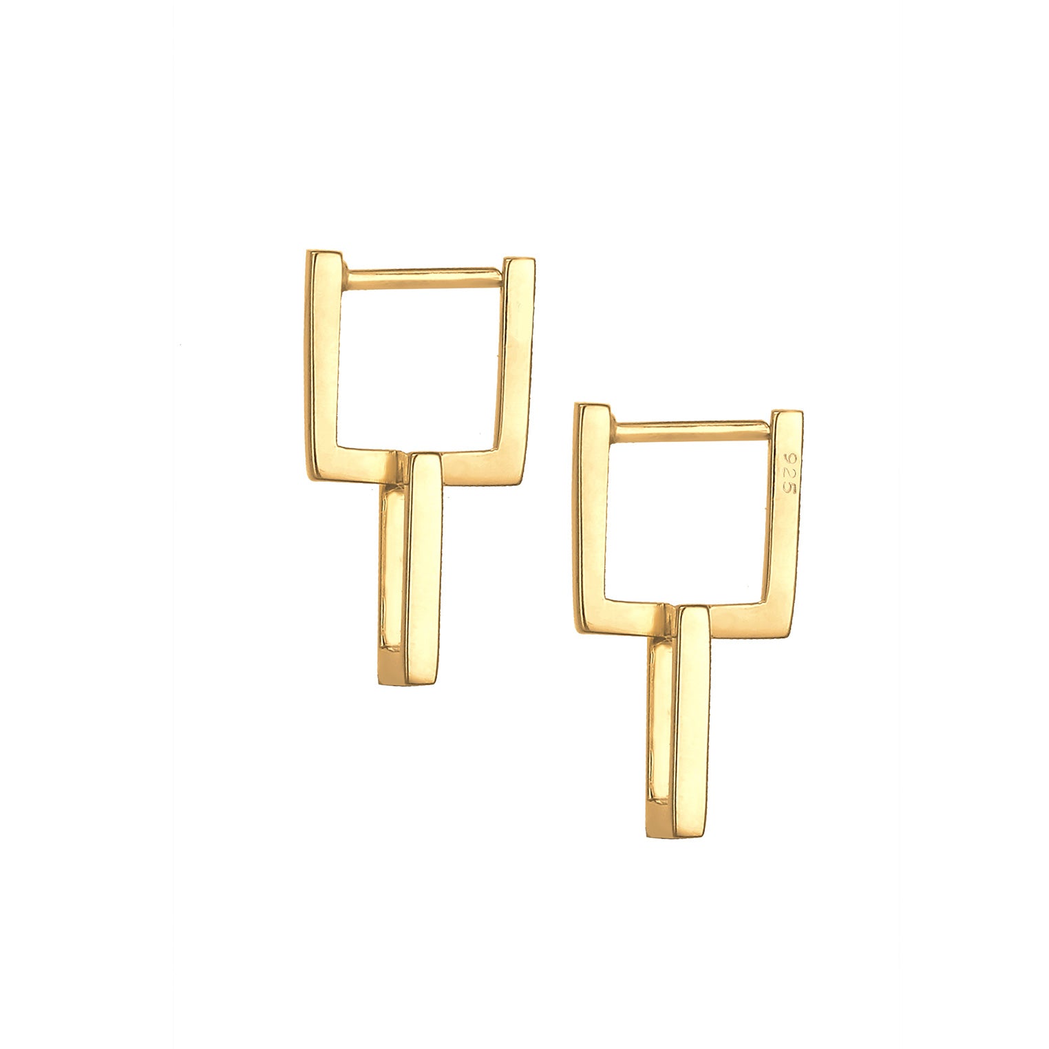 Gold - Elli | Ohrstecker Geo | 925 Sterling Silber vergoldet