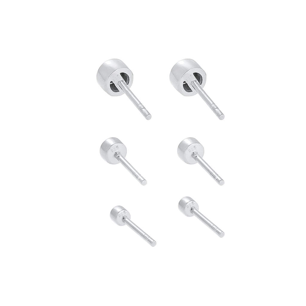 Silber - Elli | Ohrstecker | Kristall ( Weiß ) | 925er Sterling Silber