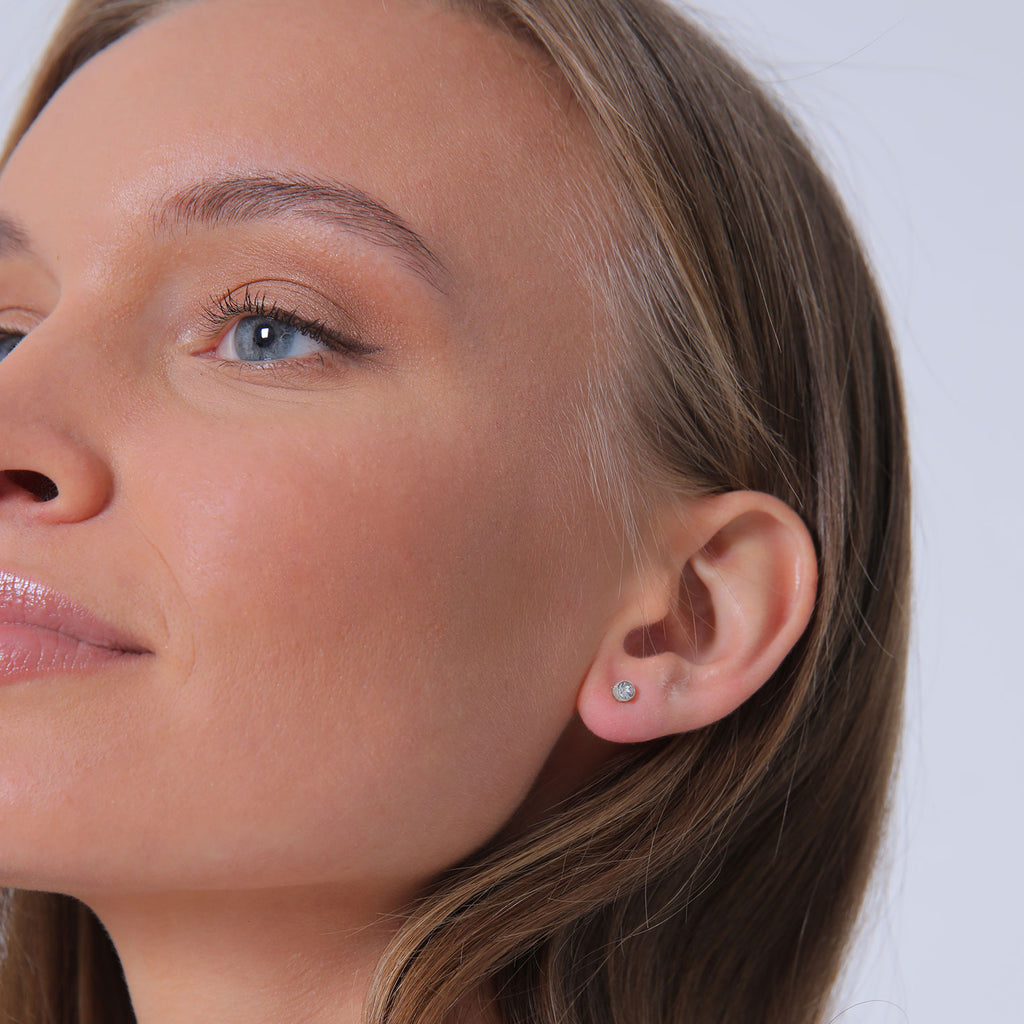 Silber - Elli | Ohrstecker | Kristall ( Weiß ) | 925er Sterling Silber