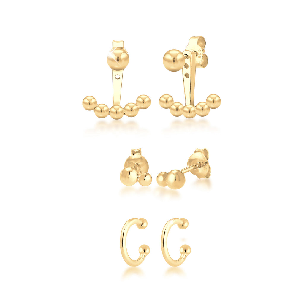 Gold - Elli | Ear Jacket | 925 Sterling Silber vergoldet