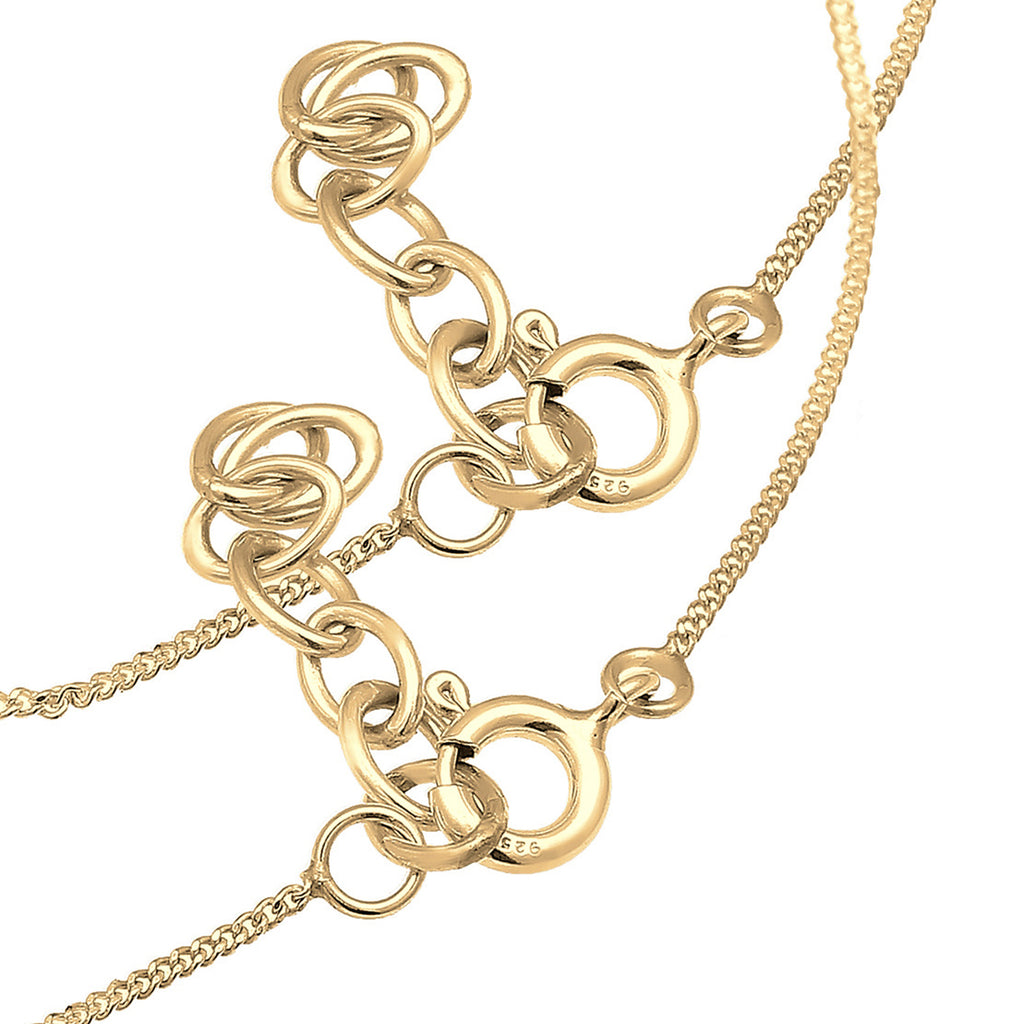 Gold - Elli | Mutter-Kind-Armbandset | Mit Kristallen von Swarovski® (Weiß) | 925 Sterling Silber vergoldet