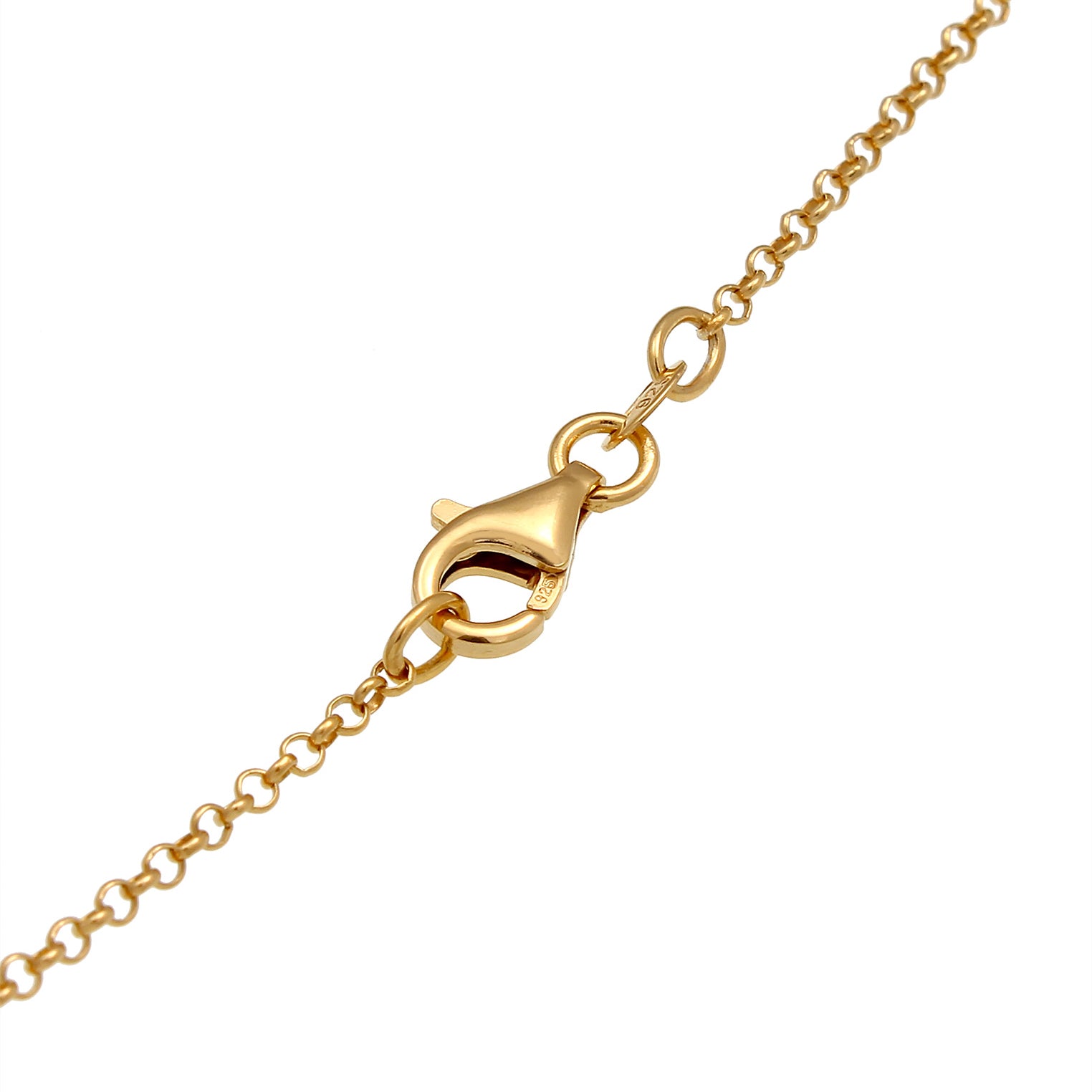 Gold - Elli | Layer-Halskette | Kristall (Weiß) | 925 Sterling Silber vergoldet