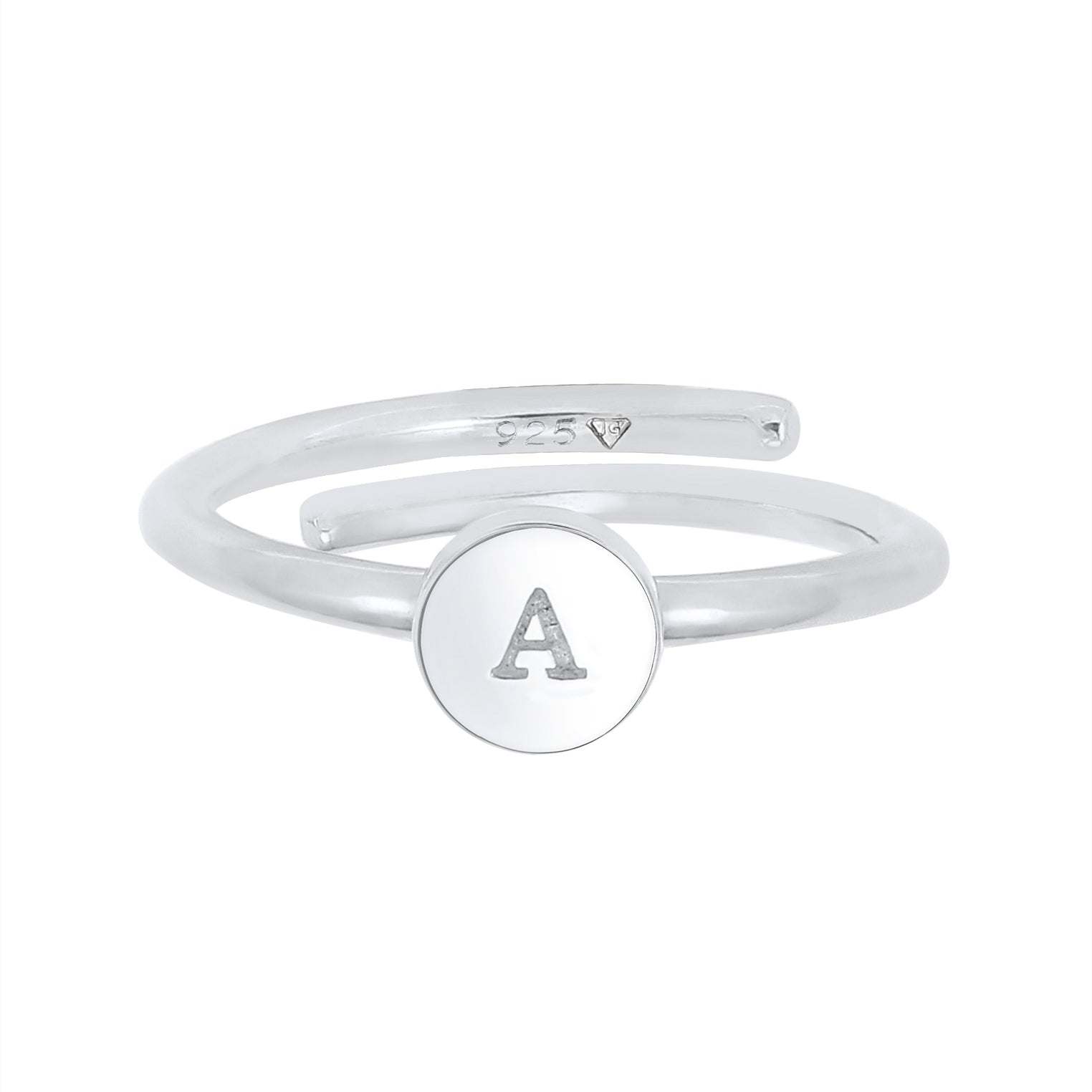 Silber - Elli | Ring Buchstabe | 925er Sterling Silber