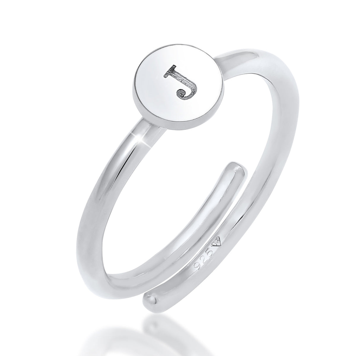 Silber - Elli | Ring Buchstabe | 925er Sterling Silber