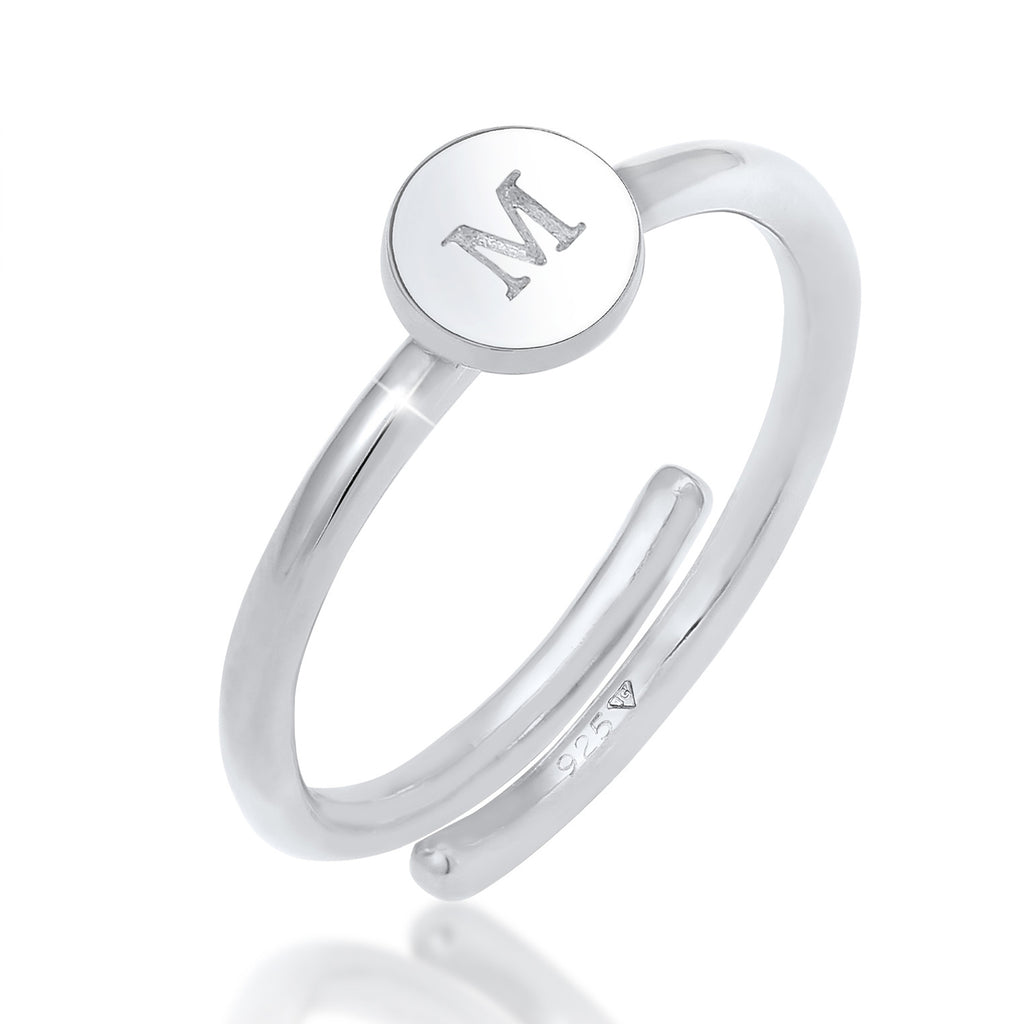 Silber - Elli | Ring Buchstabe | 925er Sterling Silber