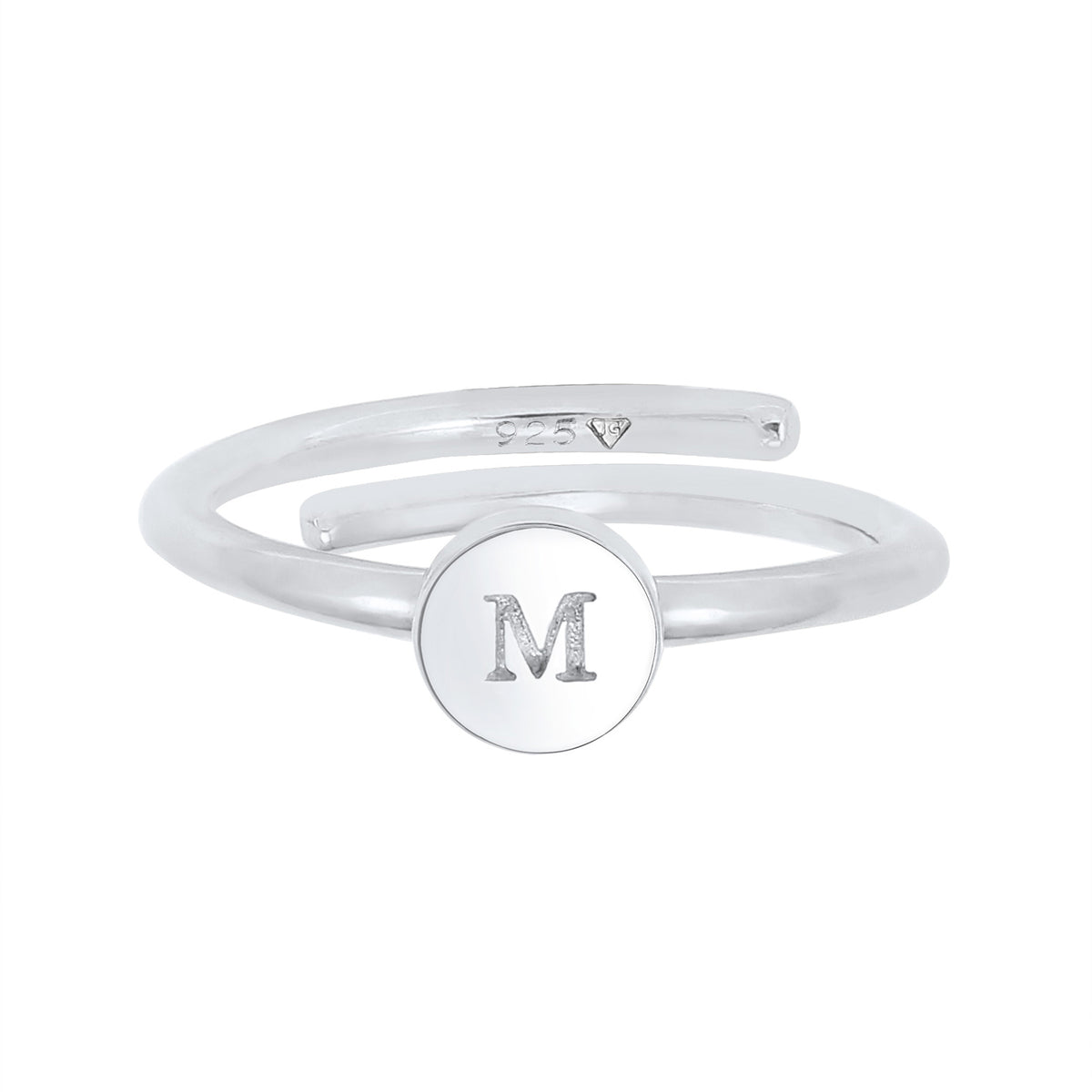 Silber - Elli | Ring Buchstabe | 925er Sterling Silber