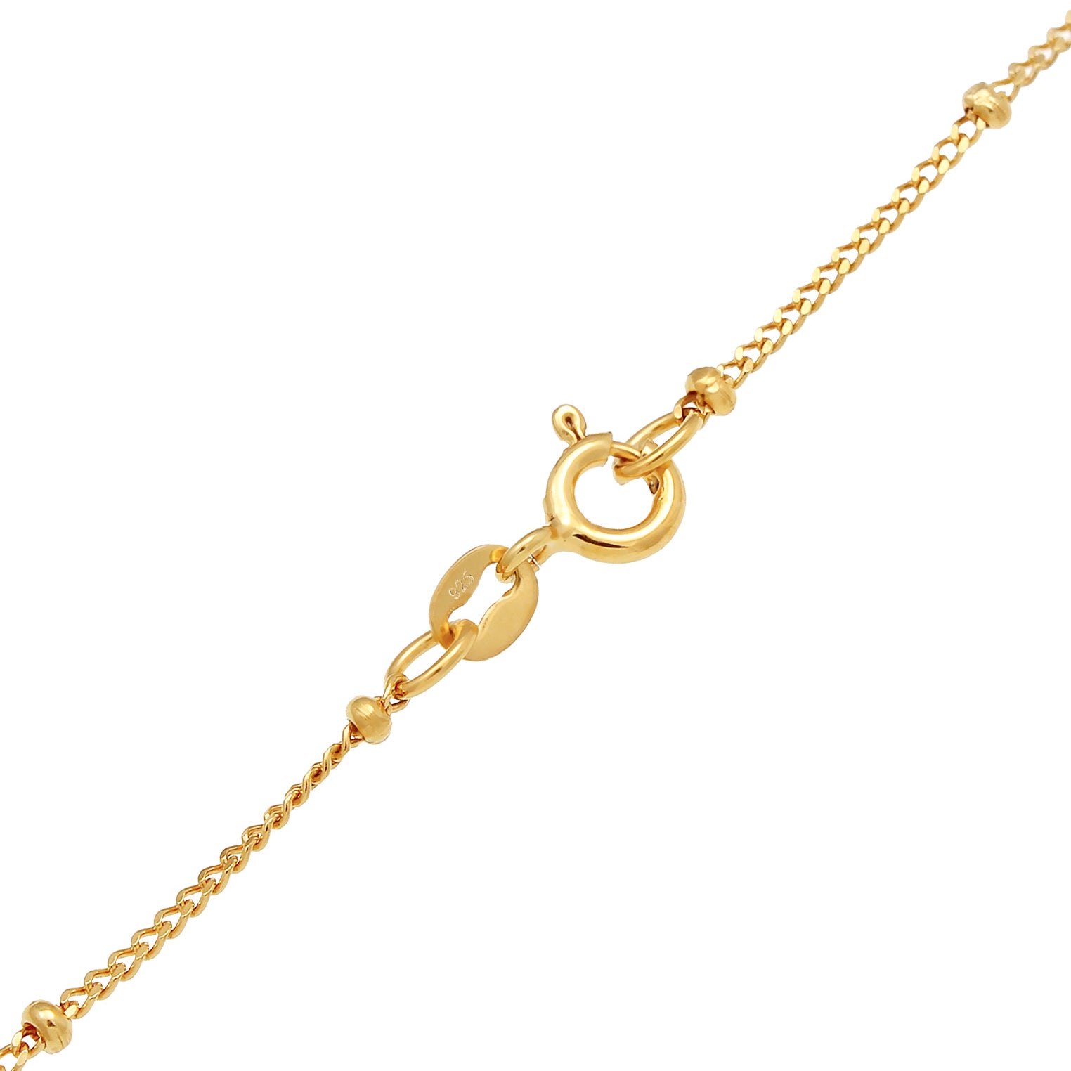 Gold - Elli | Kugel-Halskette Kreis | 925 Sterling Silber vergoldet