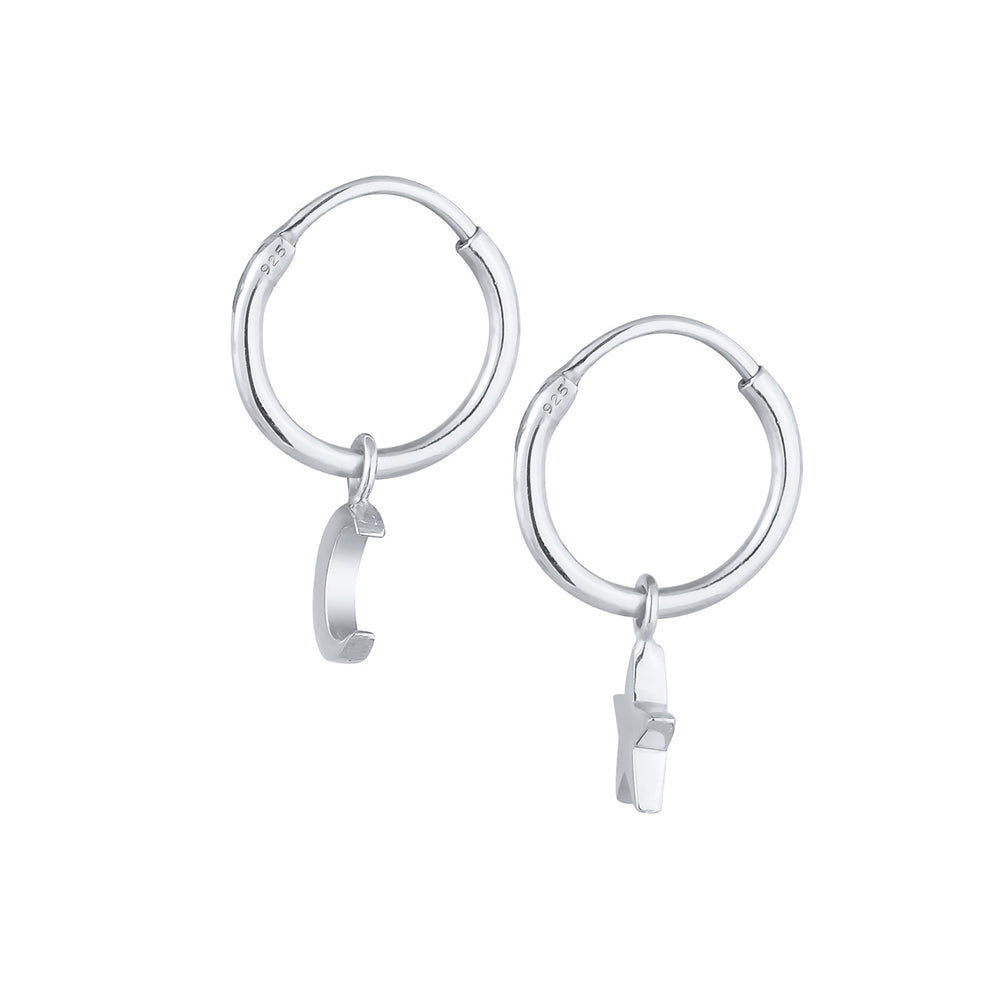 Silber - Elli | Creole Astro | 925er Sterling Silber