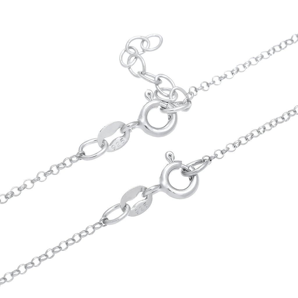 Silber - Elli | Mutter-Kind-Kettenset Lebensblume | 925er Sterling Silber