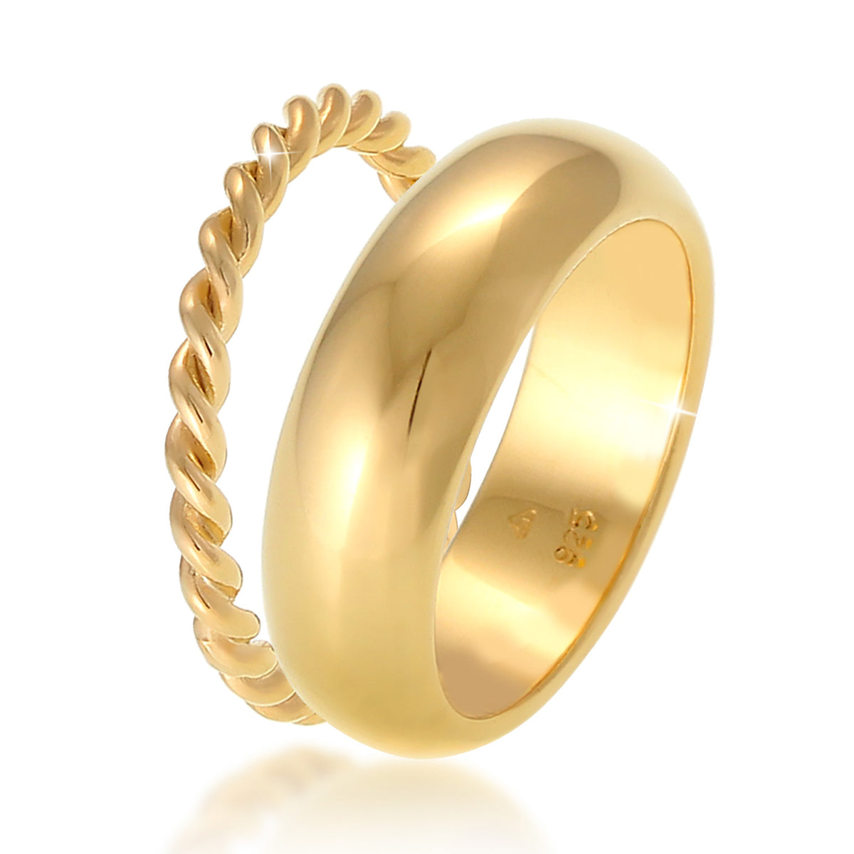 Gold - Elli PREMIUM | Bandring | 925 Sterling Silber vergoldet