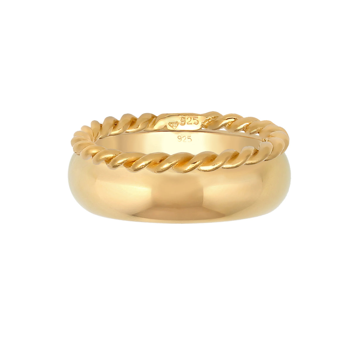 Gold - Elli PREMIUM | Bandring | 925 Sterling Silber vergoldet