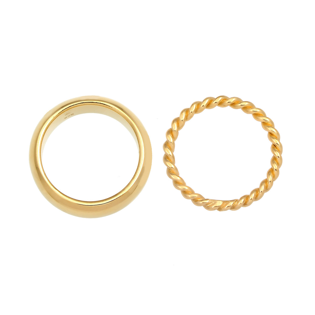Gold - Elli PREMIUM | Bandring | 925 Sterling Silber vergoldet