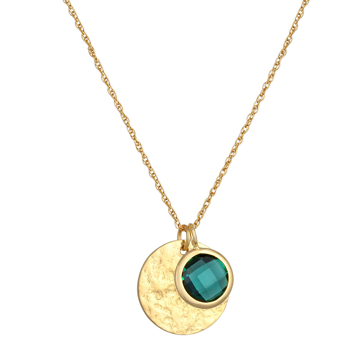 Gold - Elli PREMIUM | Halskette | Quarz (Grün) | 925 Sterling Silber vergoldet