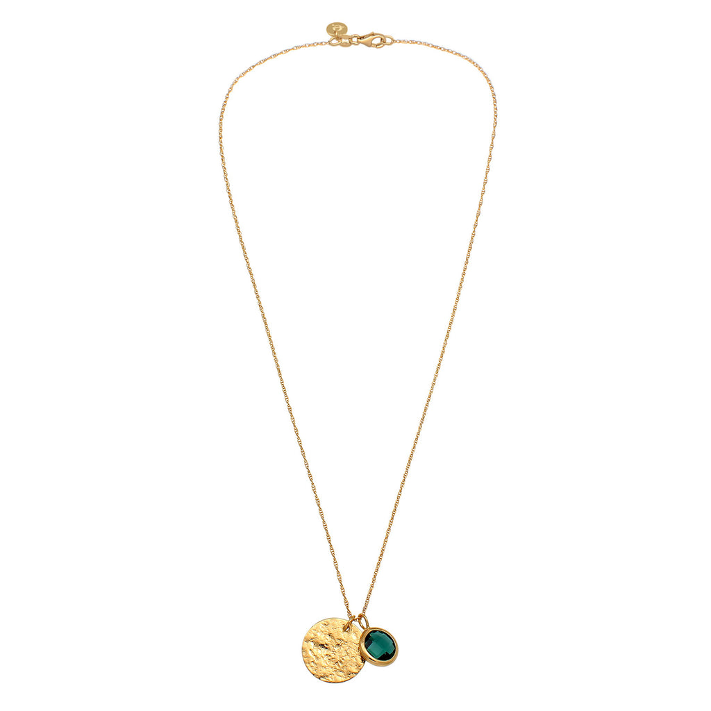Gold - Elli PREMIUM | Halskette | Quarz (Grün) | 925 Sterling Silber vergoldet
