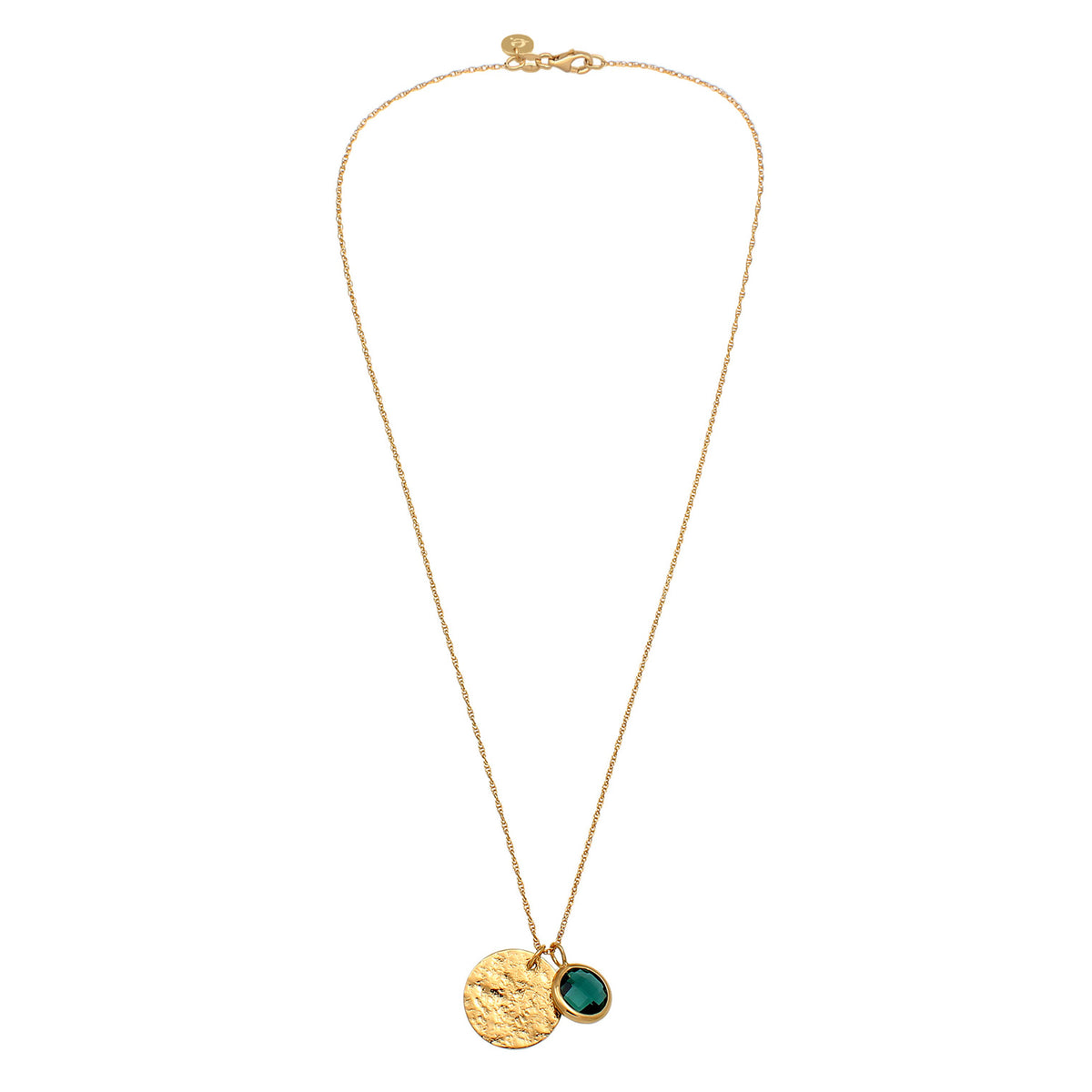 Gold - Elli PREMIUM | Halskette | Quarz (Grün) | 925 Sterling Silber vergoldet
