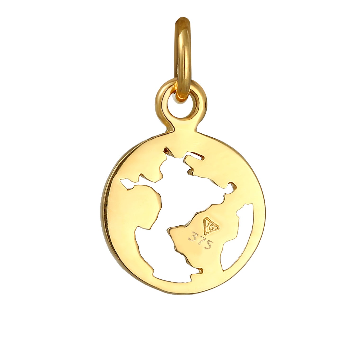 Gold - Elli PREMIUM | Anhänger Weltkugel | 375 Gelbgold