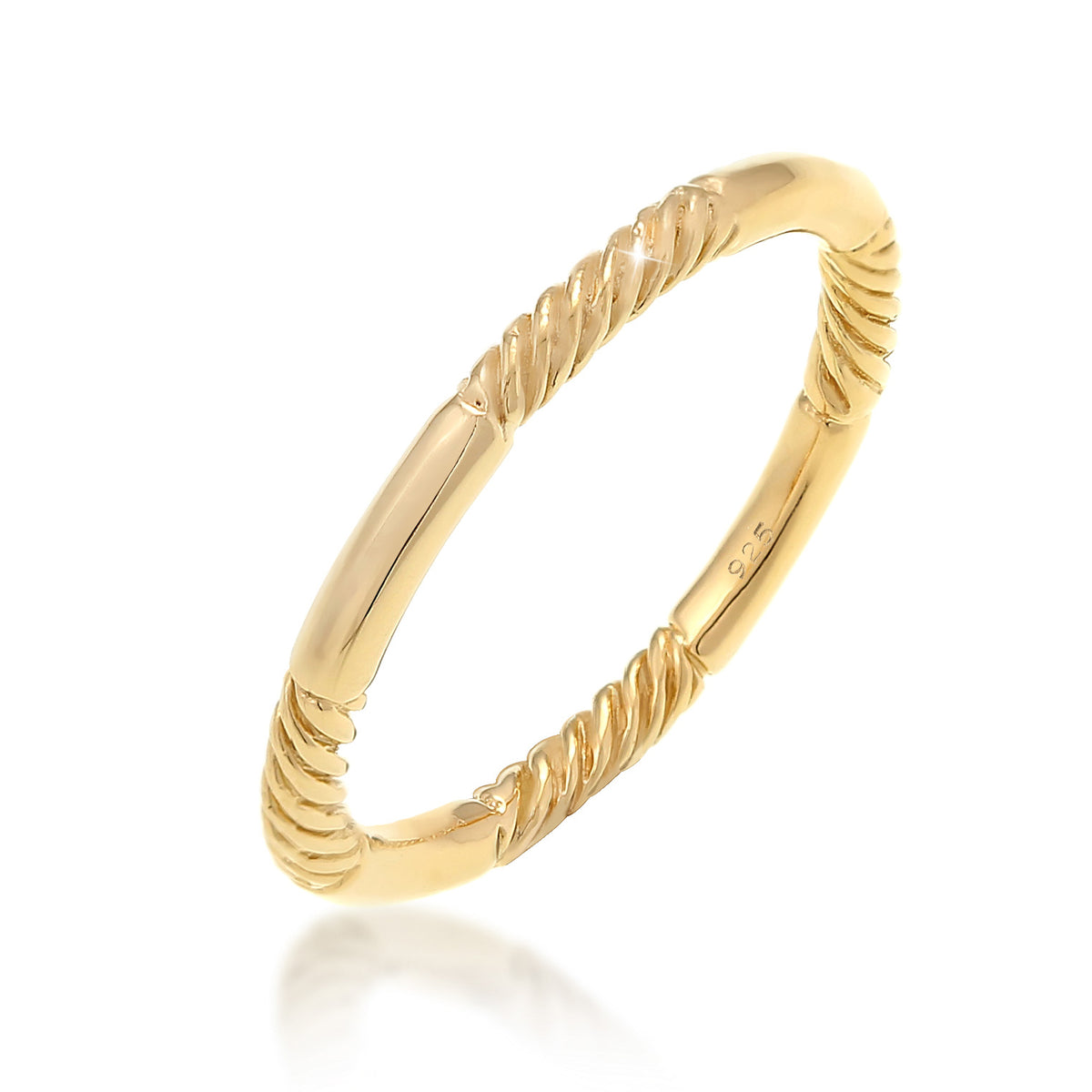 Gold - Elli | Bandring | 925 Sterling Silber vergoldet