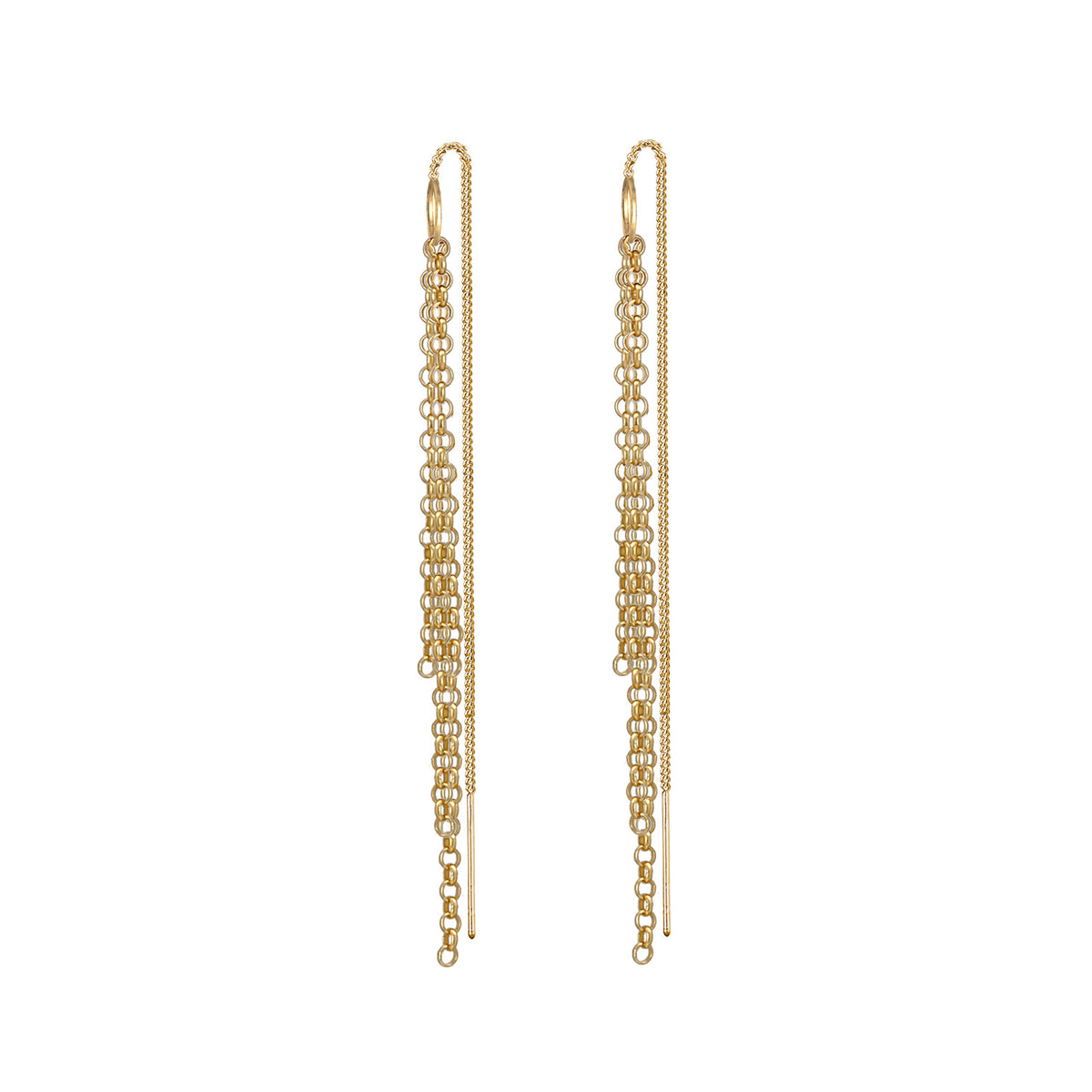 Gold - Elli | Ohrhänger Ear Chain | 925 Sterling Silber vergoldet