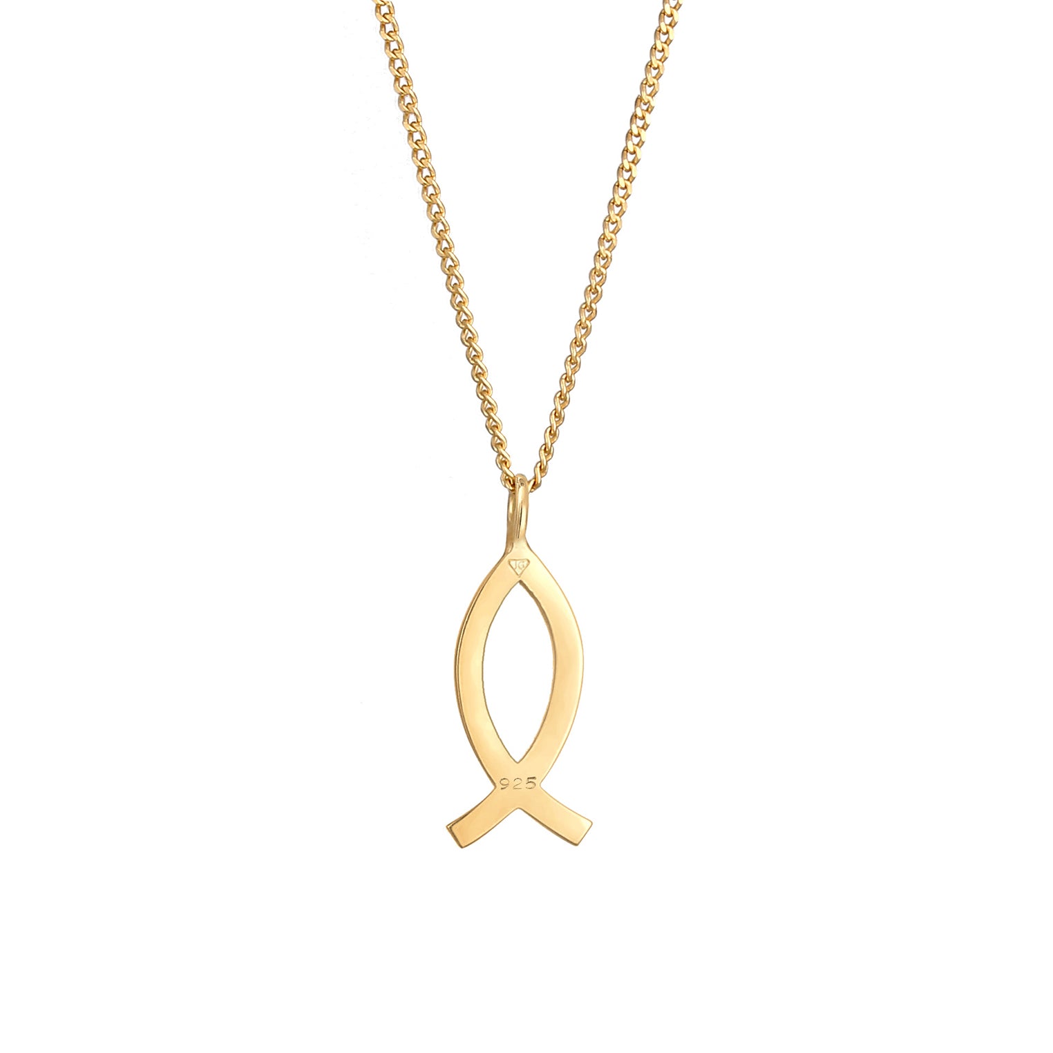 Gold - Elli | Halskette Fisch | 925 Sterling Silber vergoldet