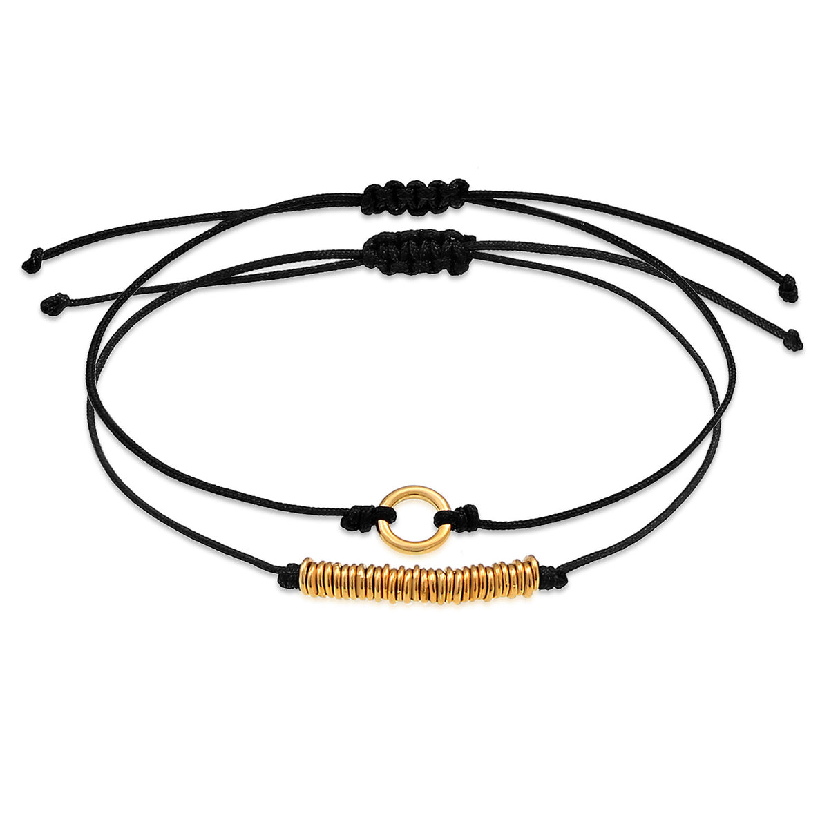 Gold - Elli | Armbandset Kreis | 925 Sterling Silber vergoldet