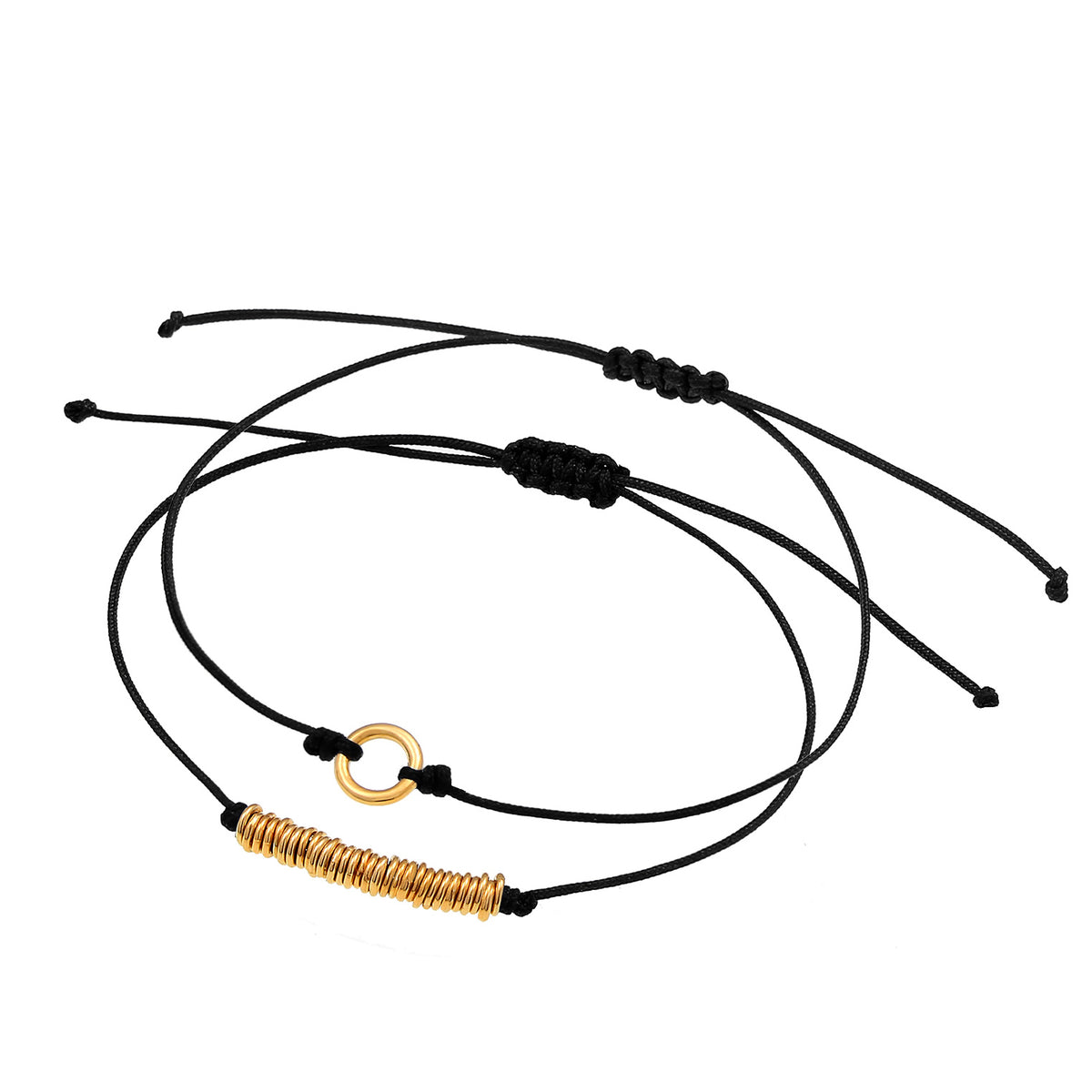 Gold - Elli | Armbandset Kreis | 925 Sterling Silber vergoldet