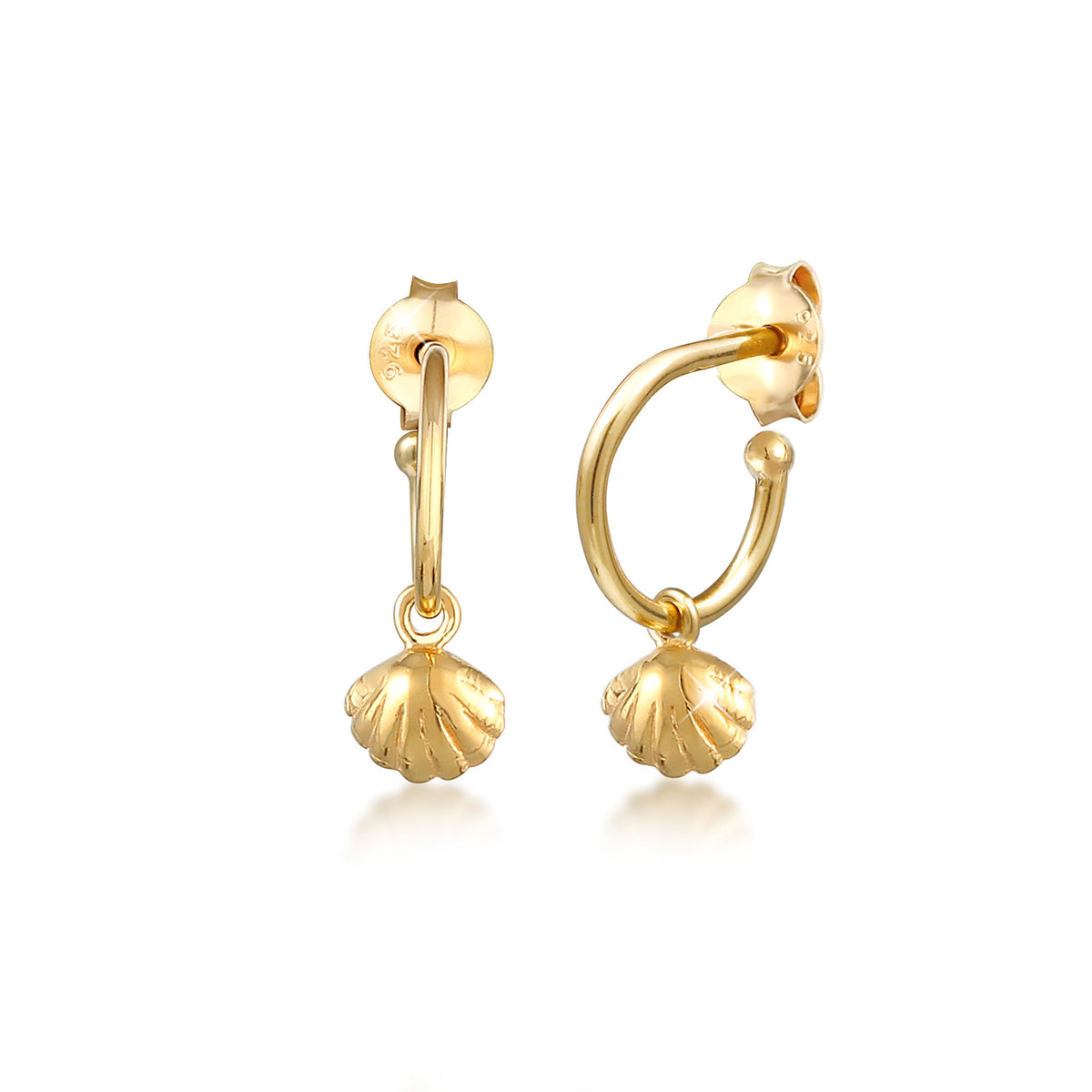 Gold - Elli | Ohrstecker | 925 Sterling Silber vergoldet