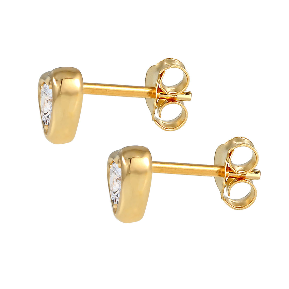 Ohrstecker Herz | Zirkonia ( Weiß )