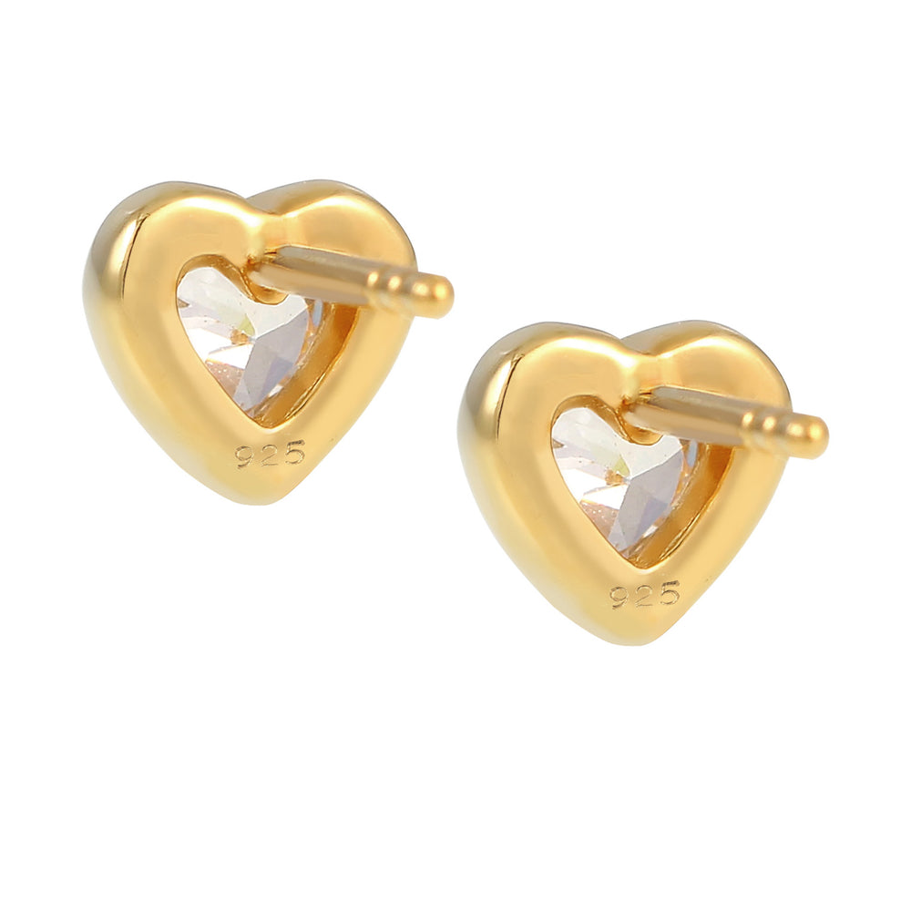 Ohrstecker Herz | Zirkonia ( Weiß )