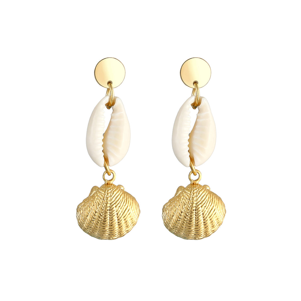Gold - Elli | Ohrhänger Kreis | 925 Sterling Silber vergoldet