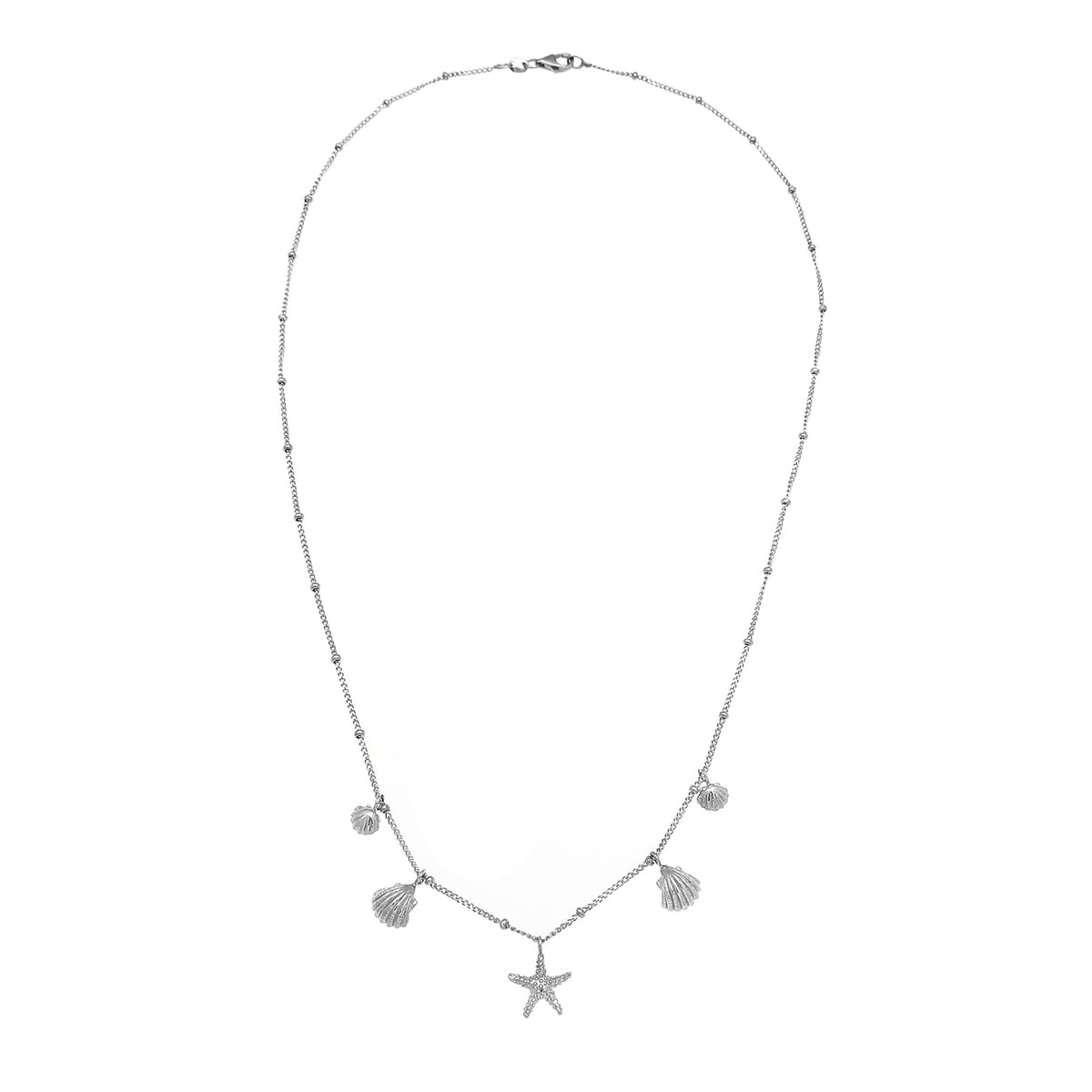 Silber - Elli | Kugel-Halskette Muschel | 925er Sterling Silber