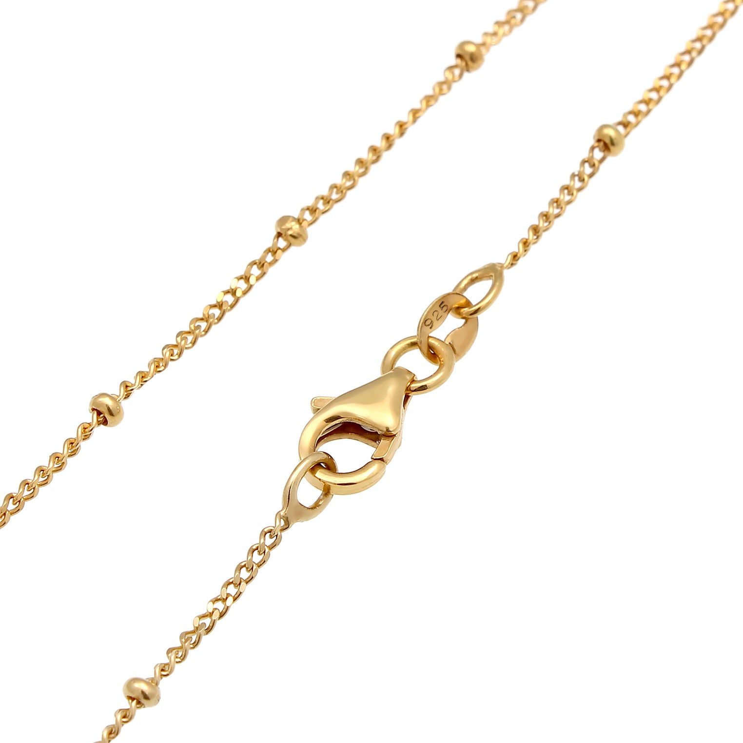 Gold - Elli | Kugel-Halskette Muschel | 925 Sterling Silber vergoldet