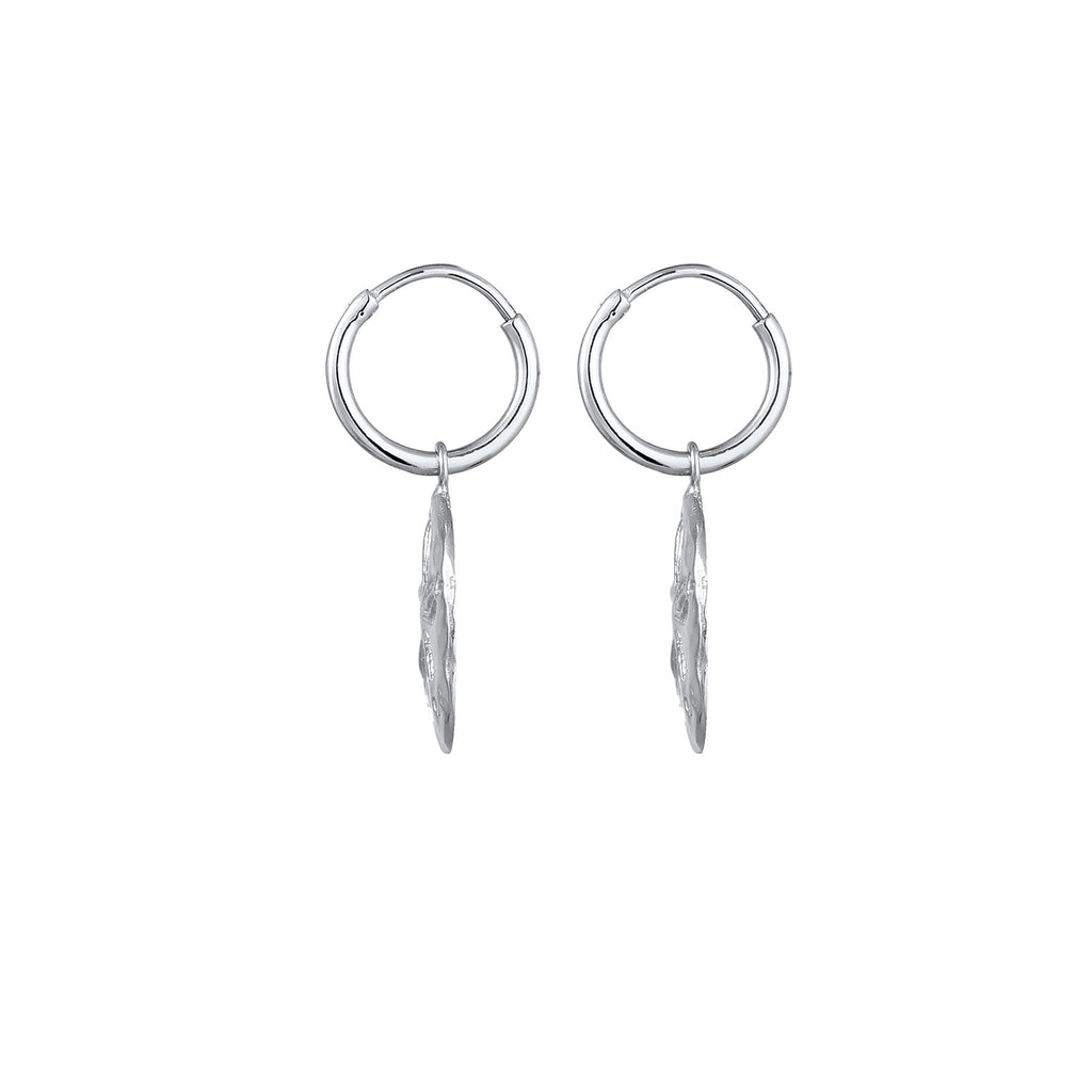 Silber - Elli | Creole Blume | 925er Sterling Silber