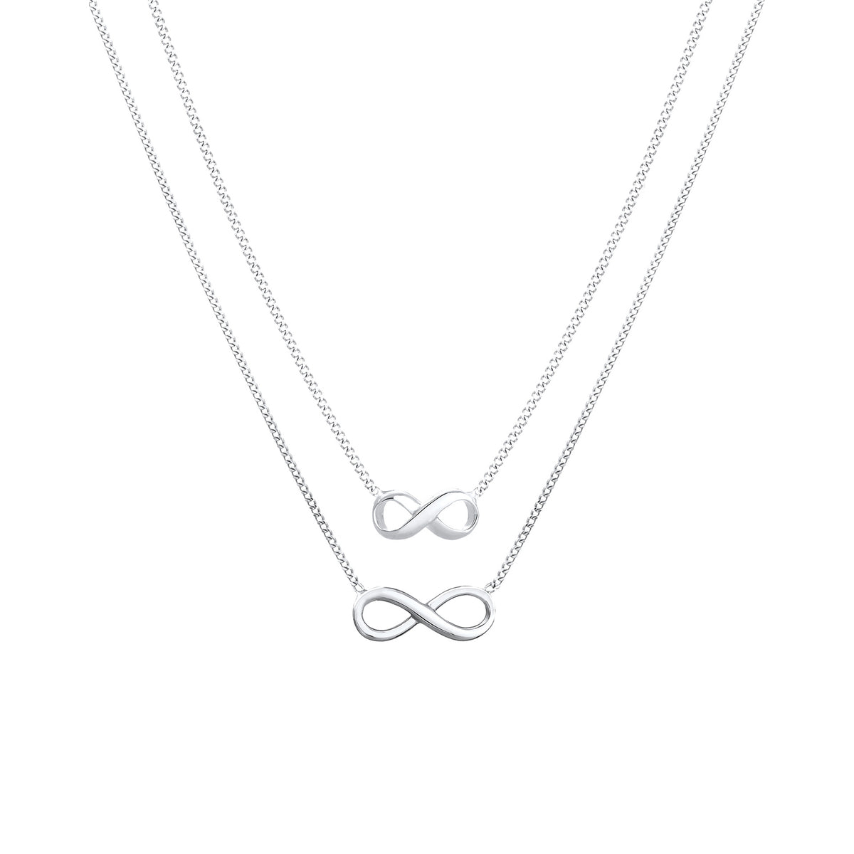 Silber - Elli | Mutter-Kind-Kettenset Infinity | 925er Sterling Silber