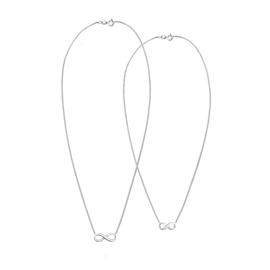 Silber - Elli | Mutter-Kind-Kettenset Infinity | 925er Sterling Silber