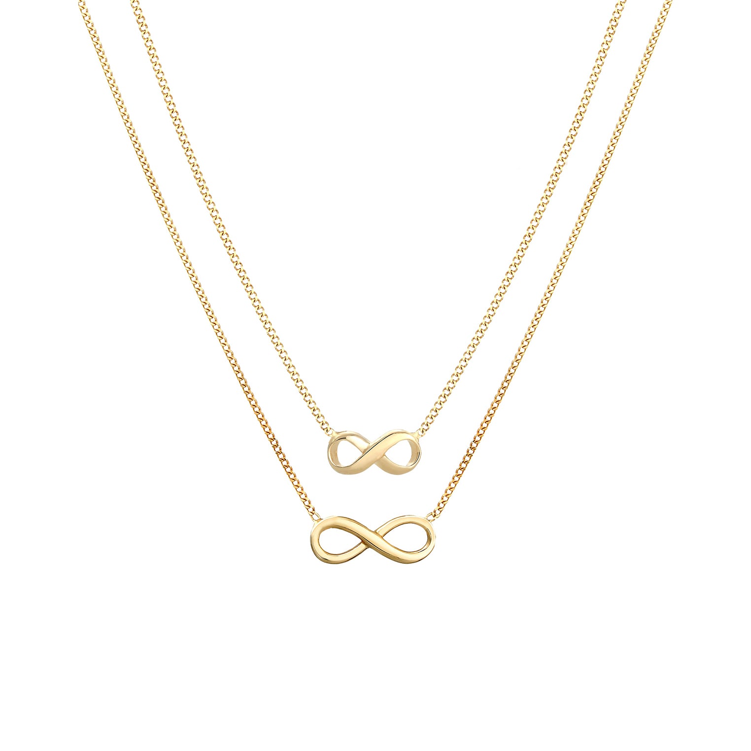 Gold - Elli | Mutter-Kind-Kettenset Infinity | 925 Sterling Silber vergoldet