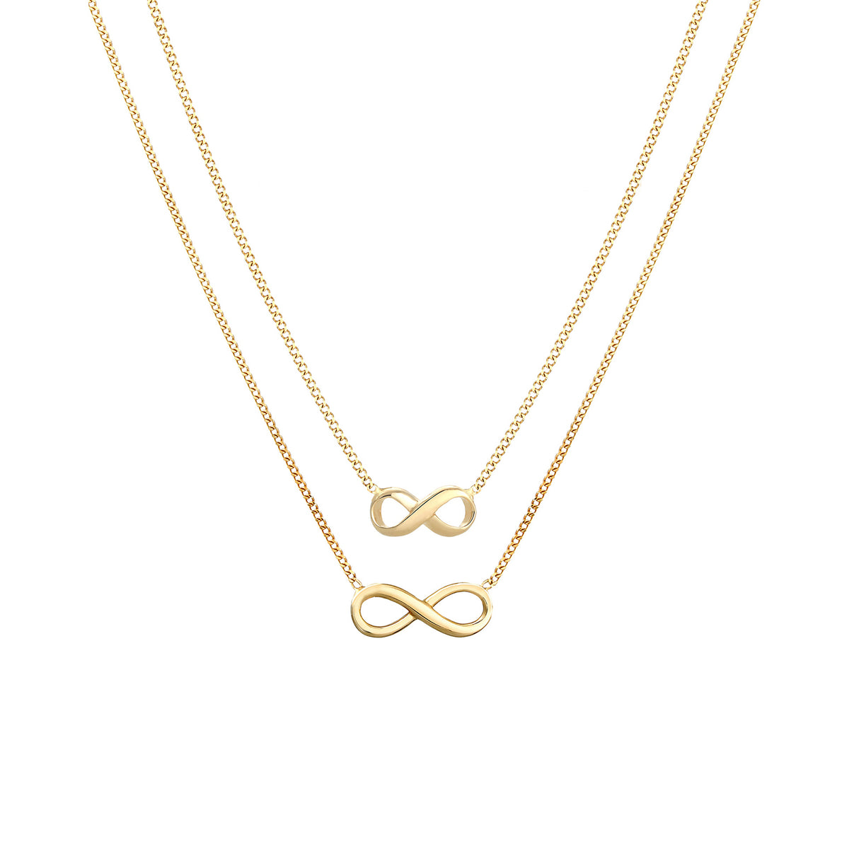 Gold - Elli | Mutter-Kind-Kettenset Infinity | 925 Sterling Silber vergoldet