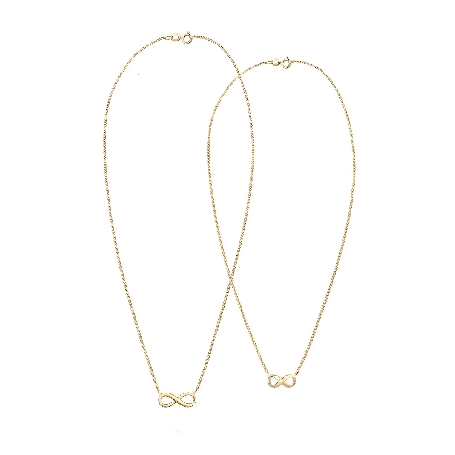 Gold - Elli | Mutter-Kind-Kettenset Infinity | 925 Sterling Silber vergoldet