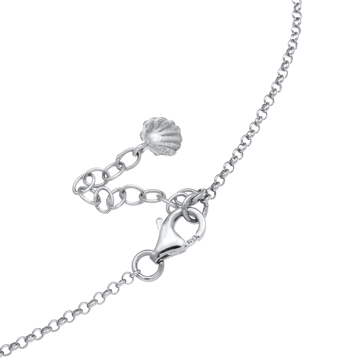 Silber - Elli | Fußkettchen Muschel | 925er Sterling Silber